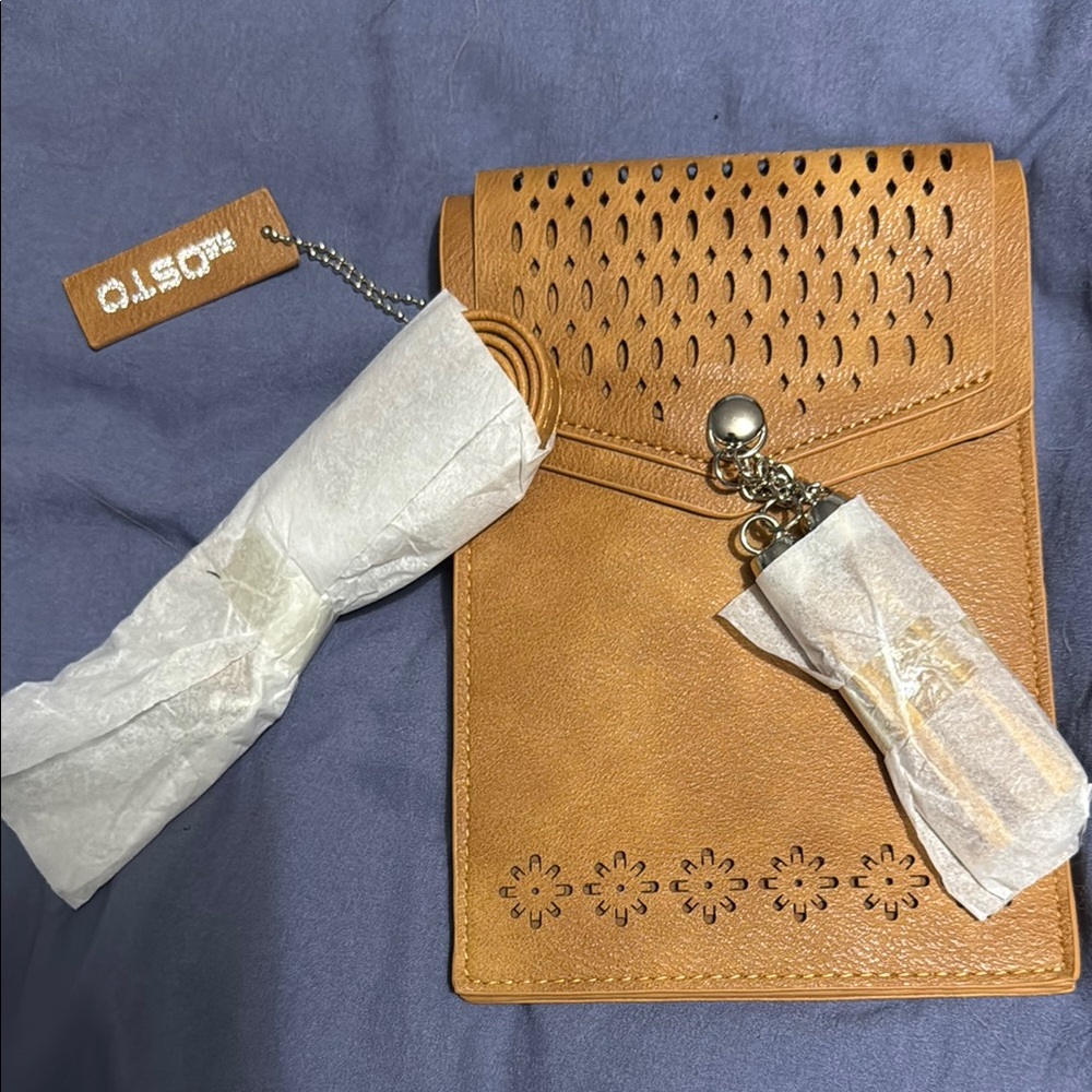 Tan Leather Crossbody Bag